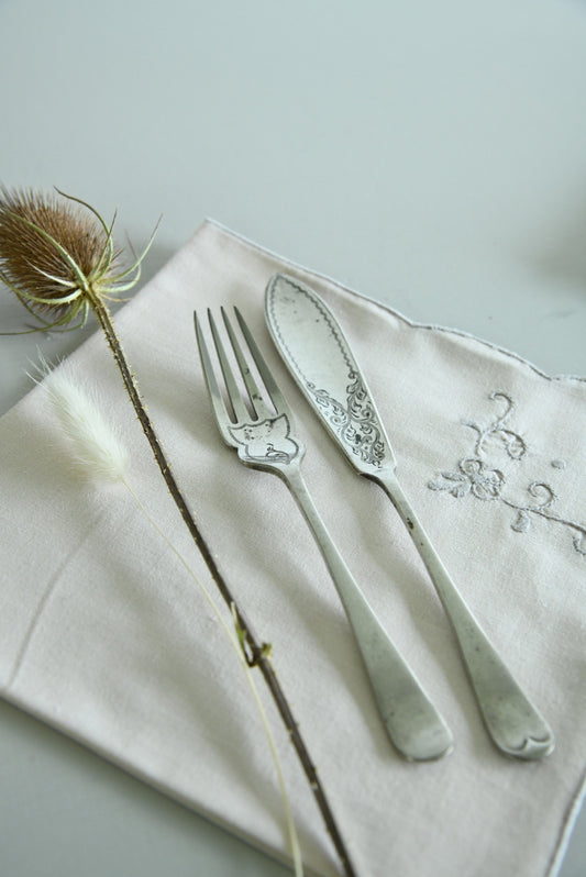 4 Vintage Cotton Napkins