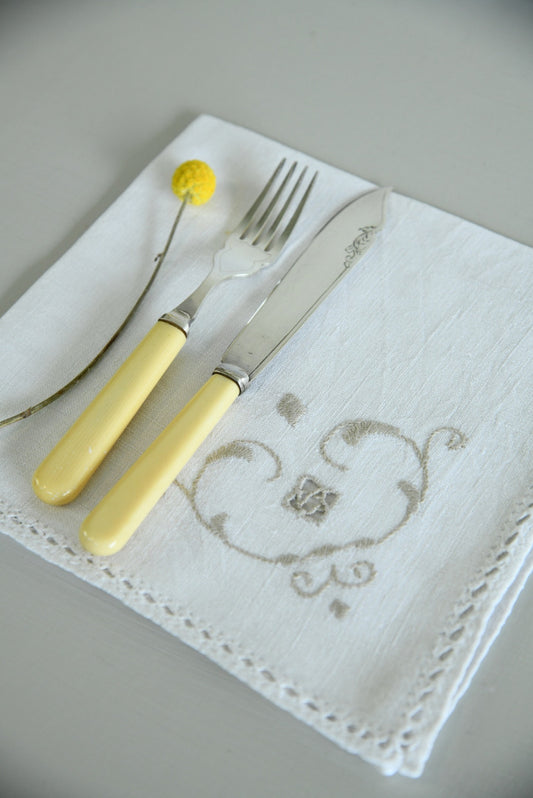 4 Large Vintage Napkins