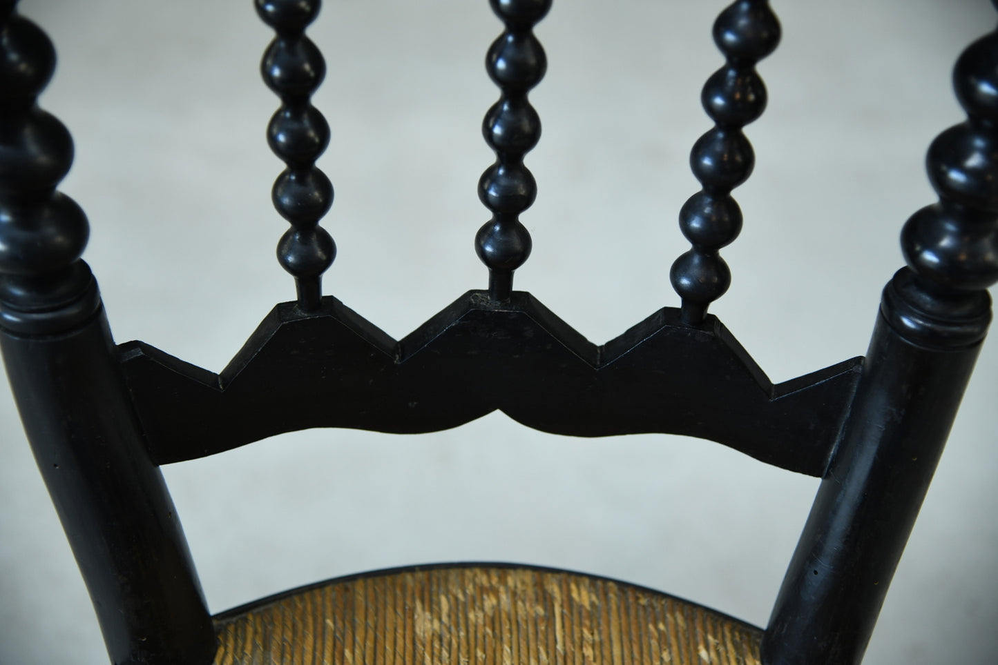 Continental Ebonised Prayer Chair