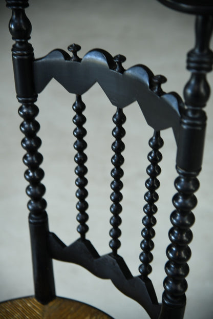 Continental Ebonised Prayer Chair