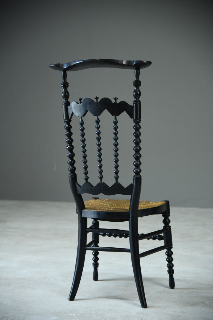 Continental Ebonised Prayer Chair