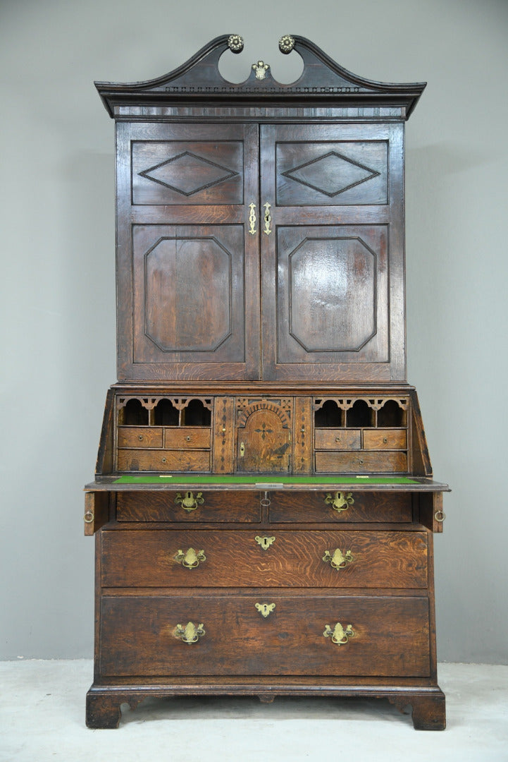 Antique Oak Bureau Bookcase