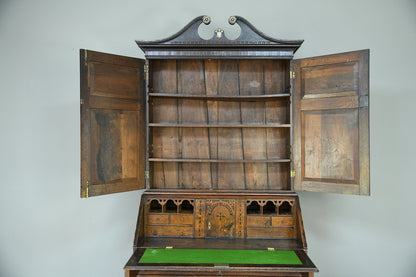 Antique Oak Bureau Bookcase