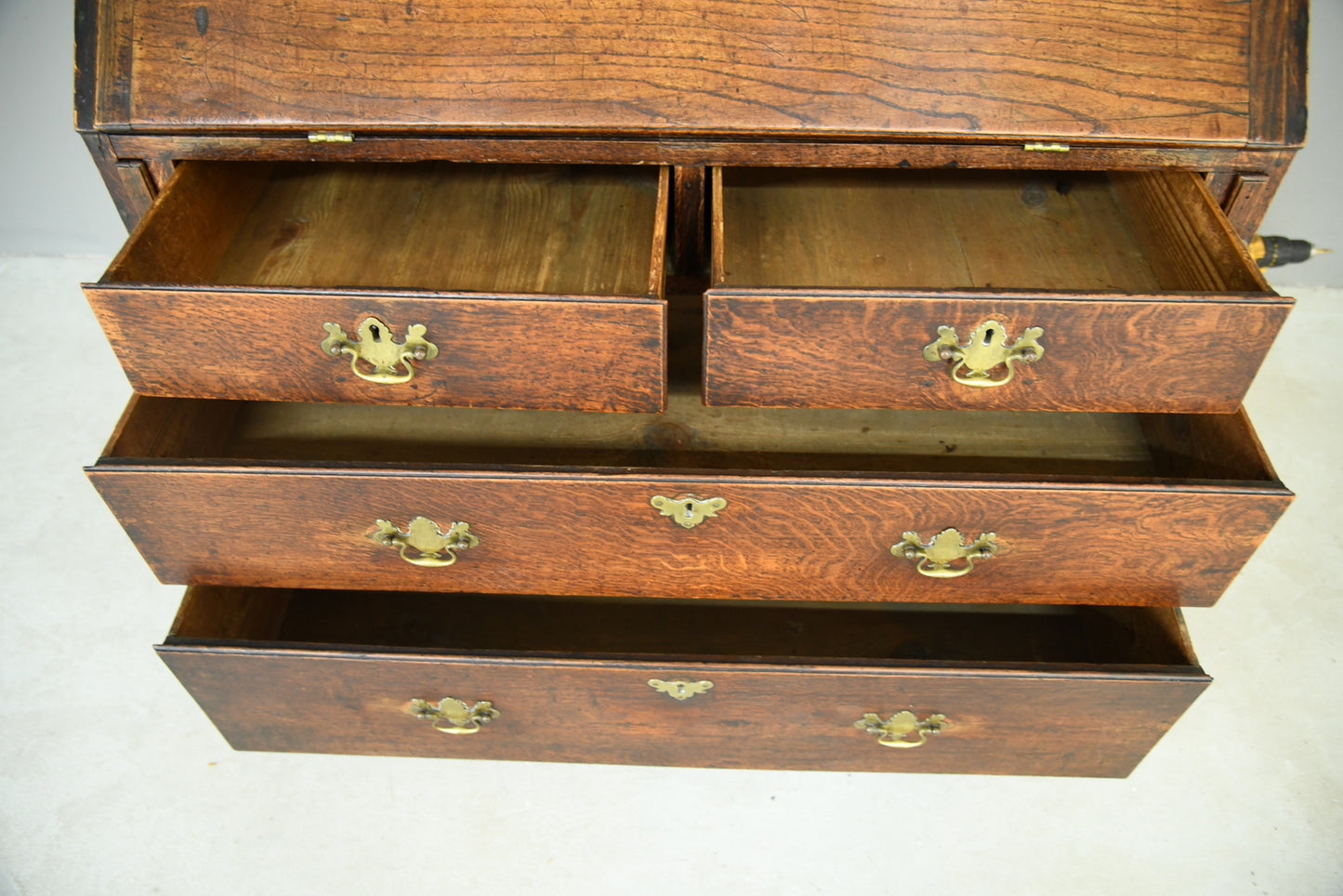 Antique Oak Bureau Bookcase