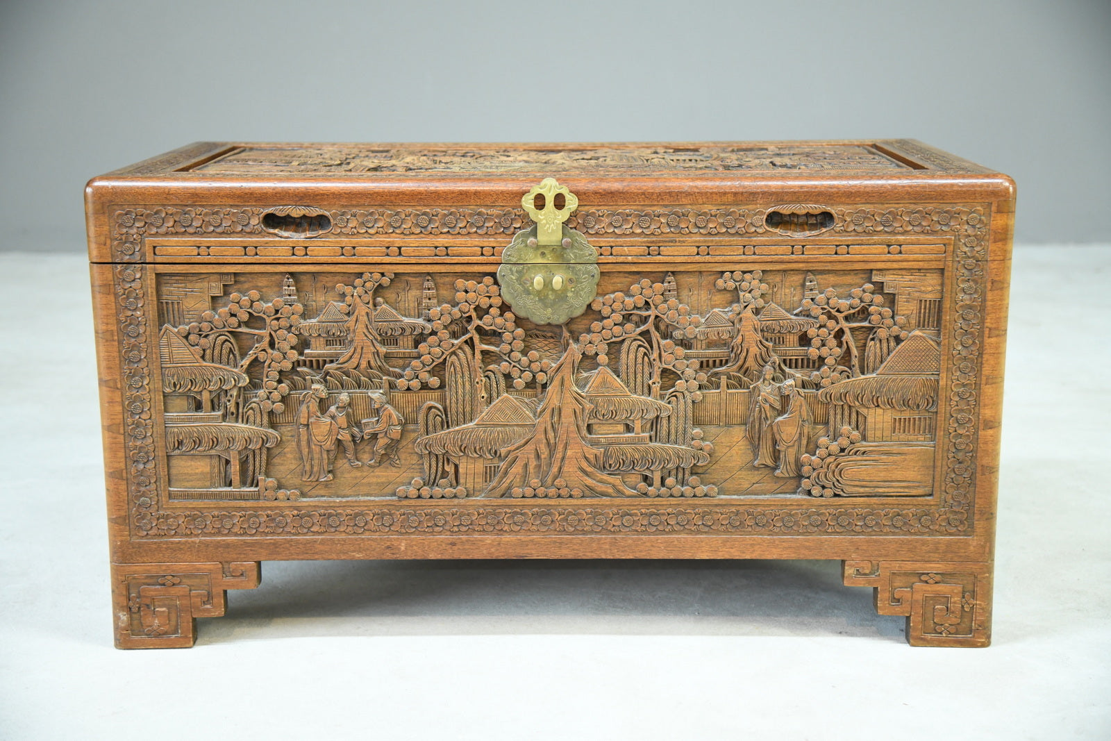 Chinese Carved Camphor Chest