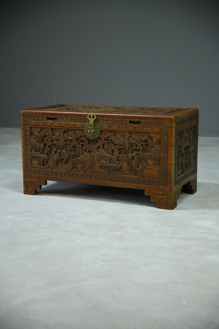 Chinese Carved Camphor Chest