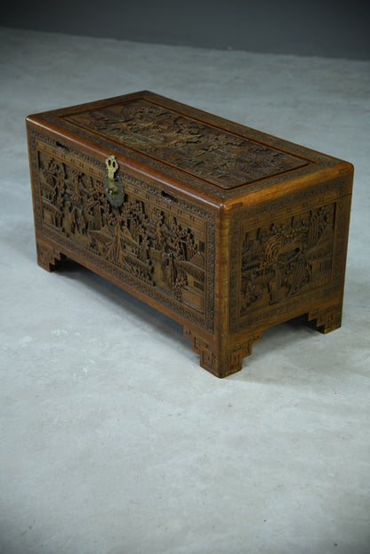 Chinese Carved Camphor Chest