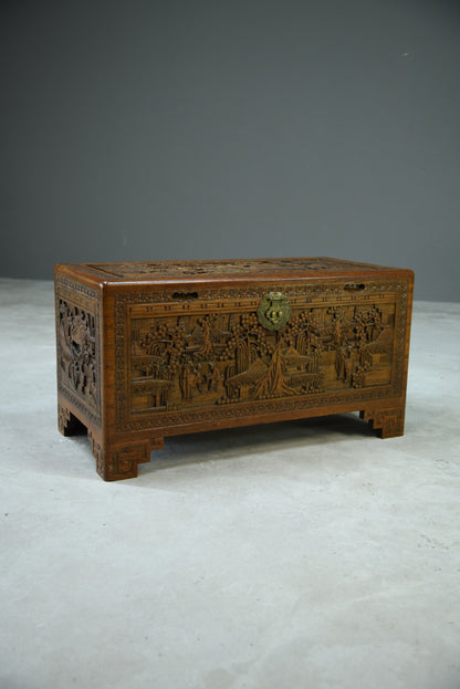 Chinese Carved Camphor Chest