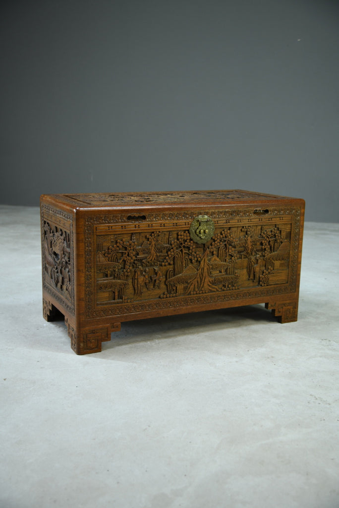 Chinese Carved Camphor Chest