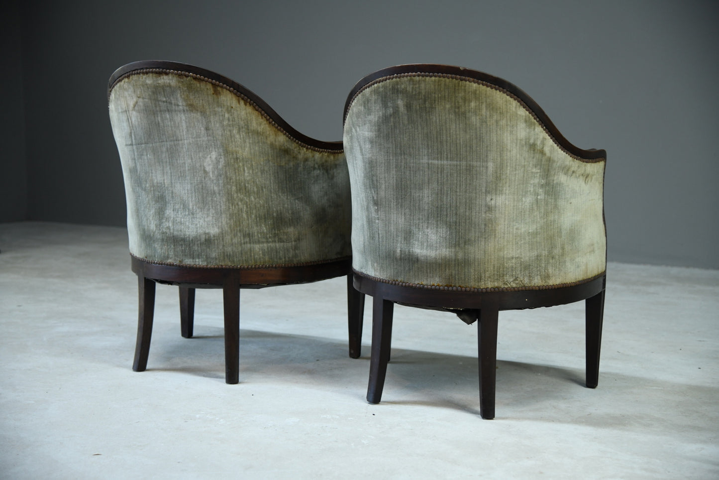 Pair Antique Tub Chairs