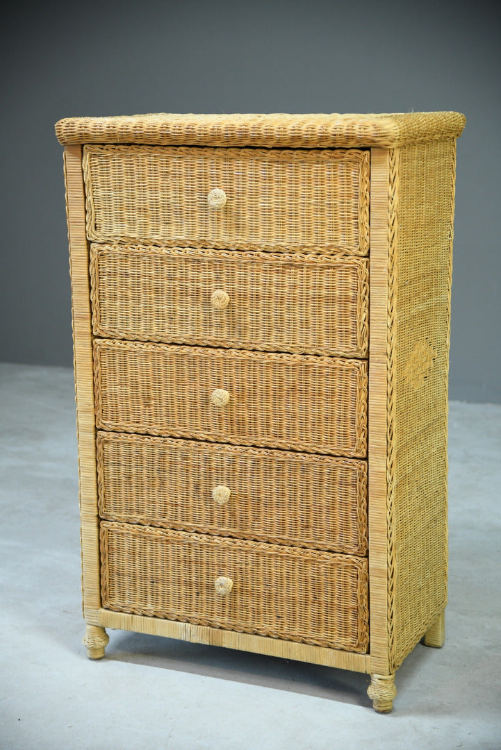 Retro Wicker Chest of Drawers