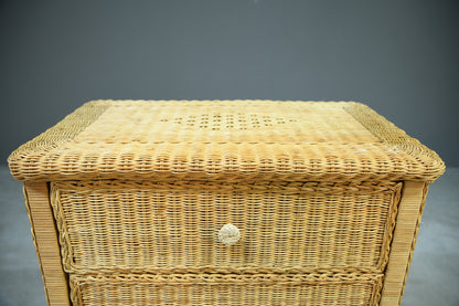 Retro Wicker Chest of Drawers