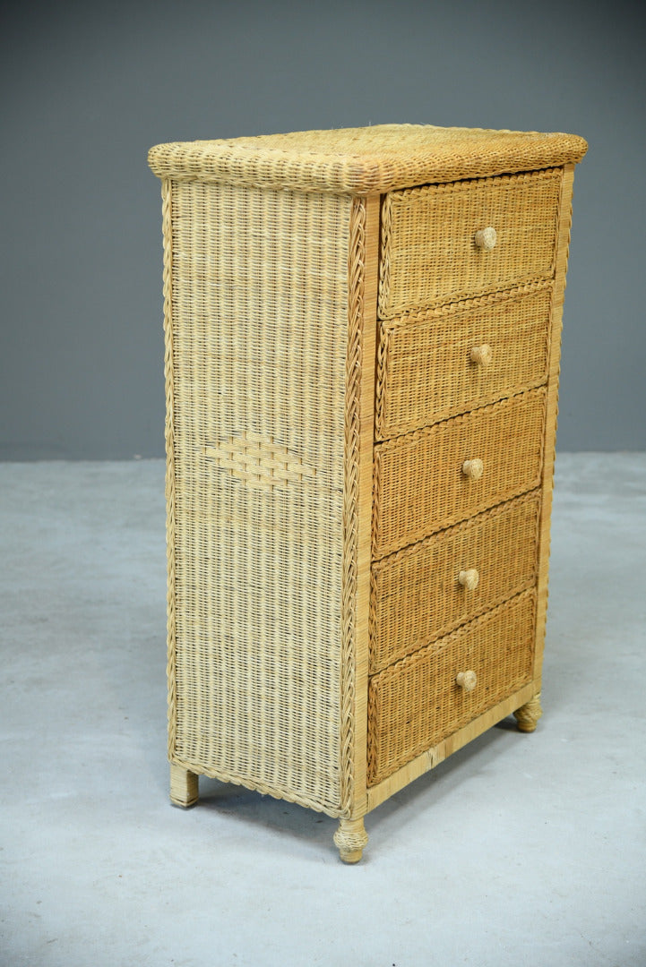 Retro Wicker Chest of Drawers