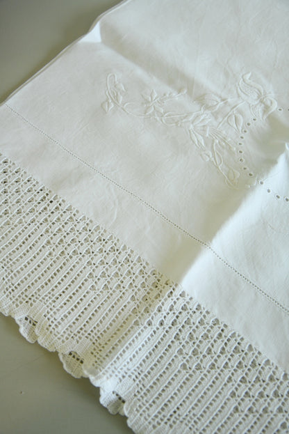 Stunning White Linen Tablecloth