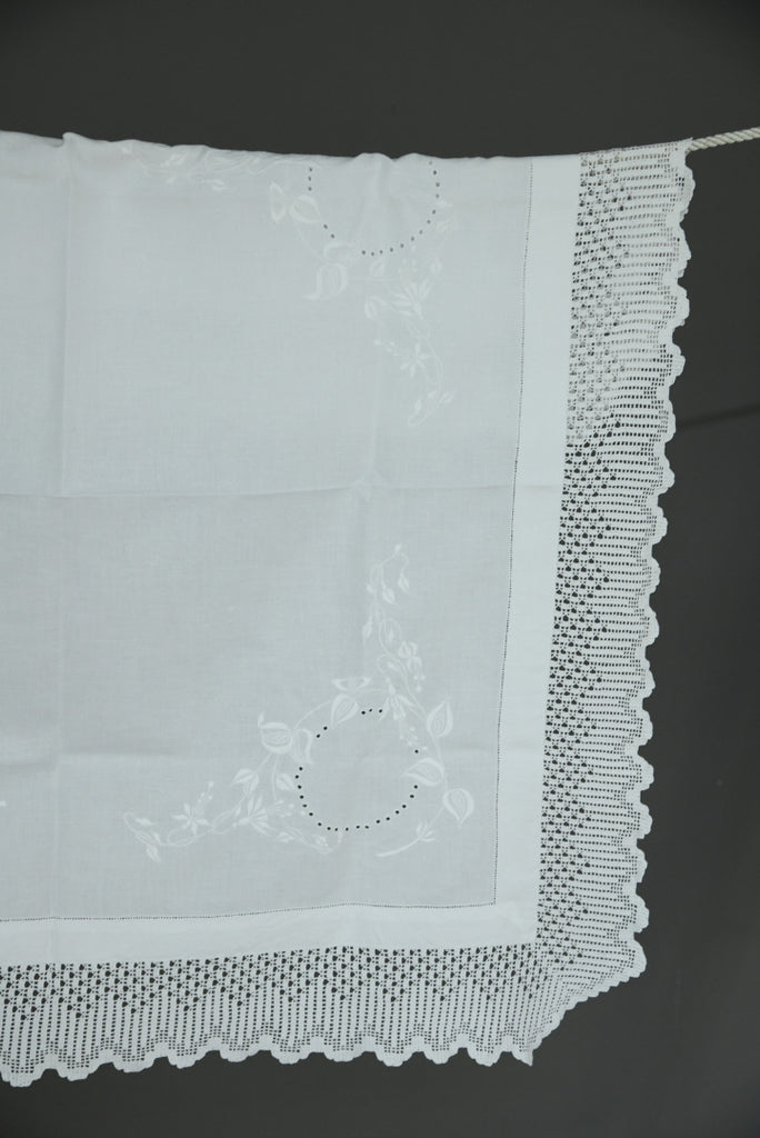 Stunning White Linen Tablecloth