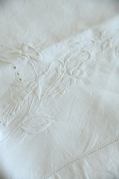 Stunning White Linen Tablecloth