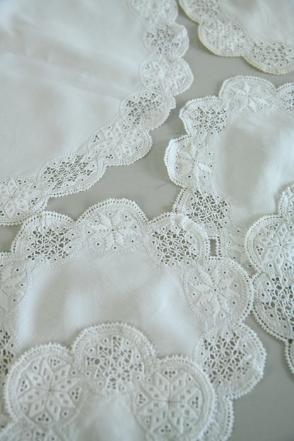 Vintage White Snow Flake Doilies