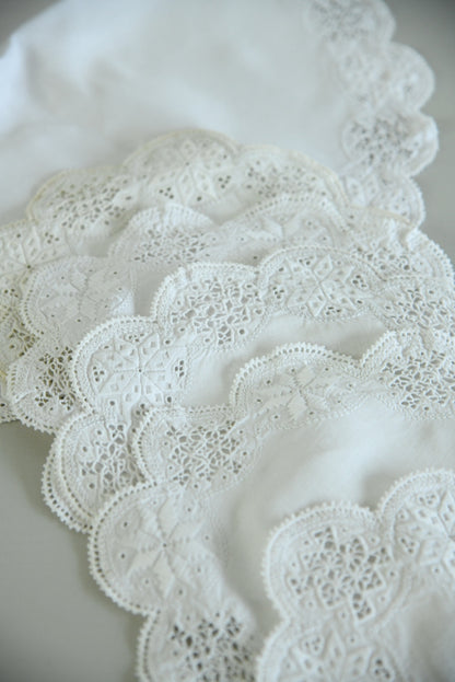 Vintage White Snow Flake Doilies