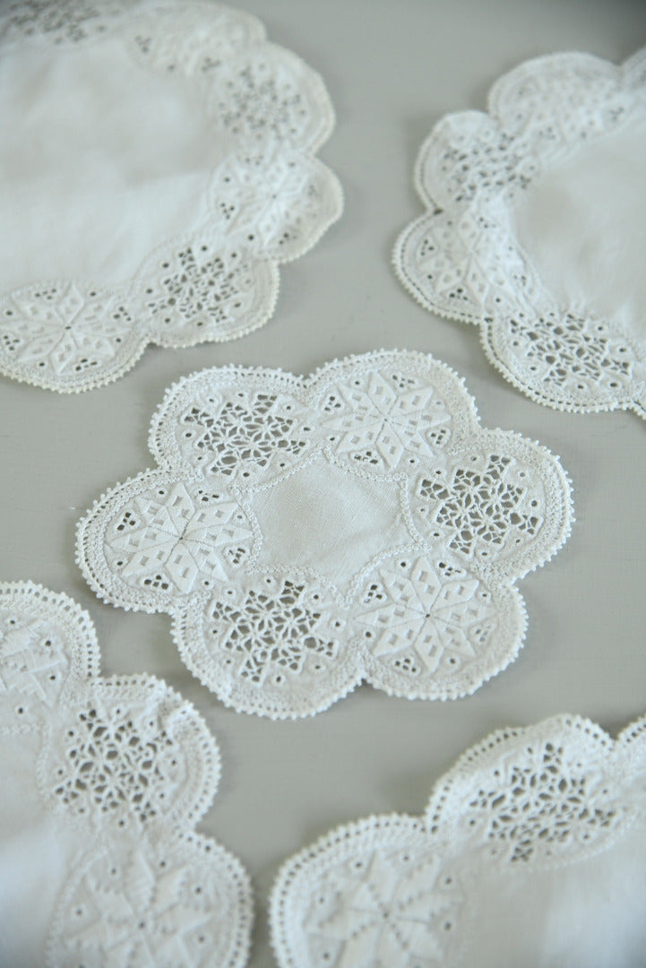 Vintage White Snow Flake Doilies