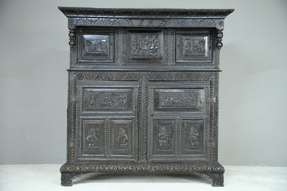 17th Century Oak Press Cupboard