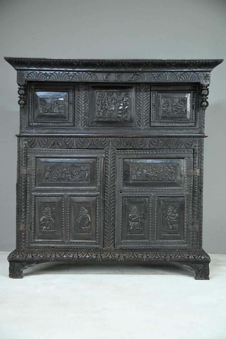 17th Century Oak Press Cupboard