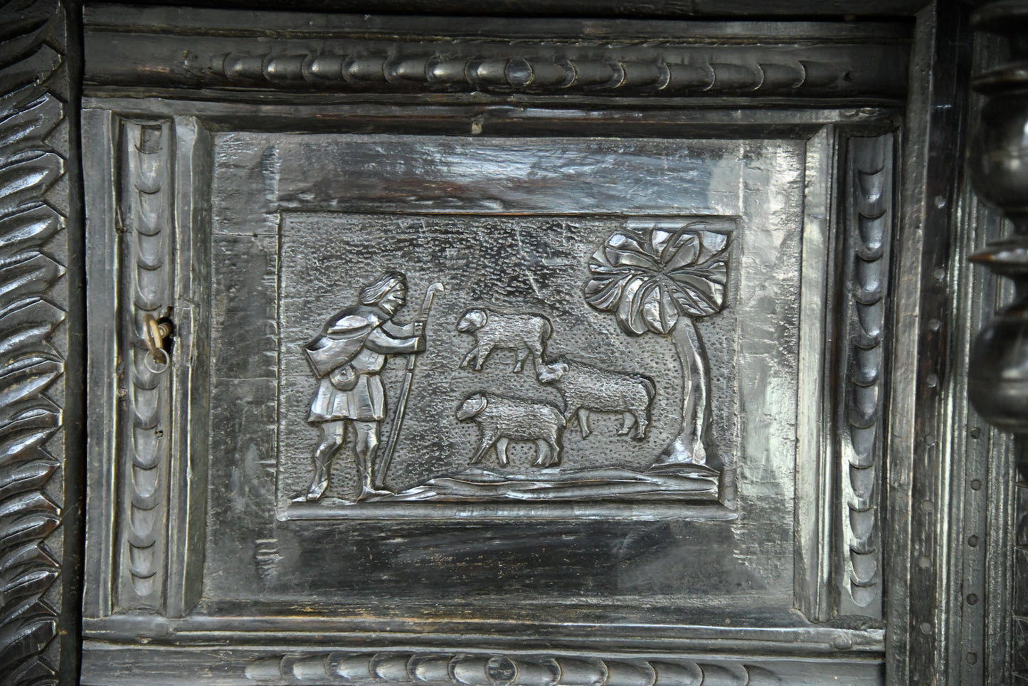 17th Century Oak Press Cupboard