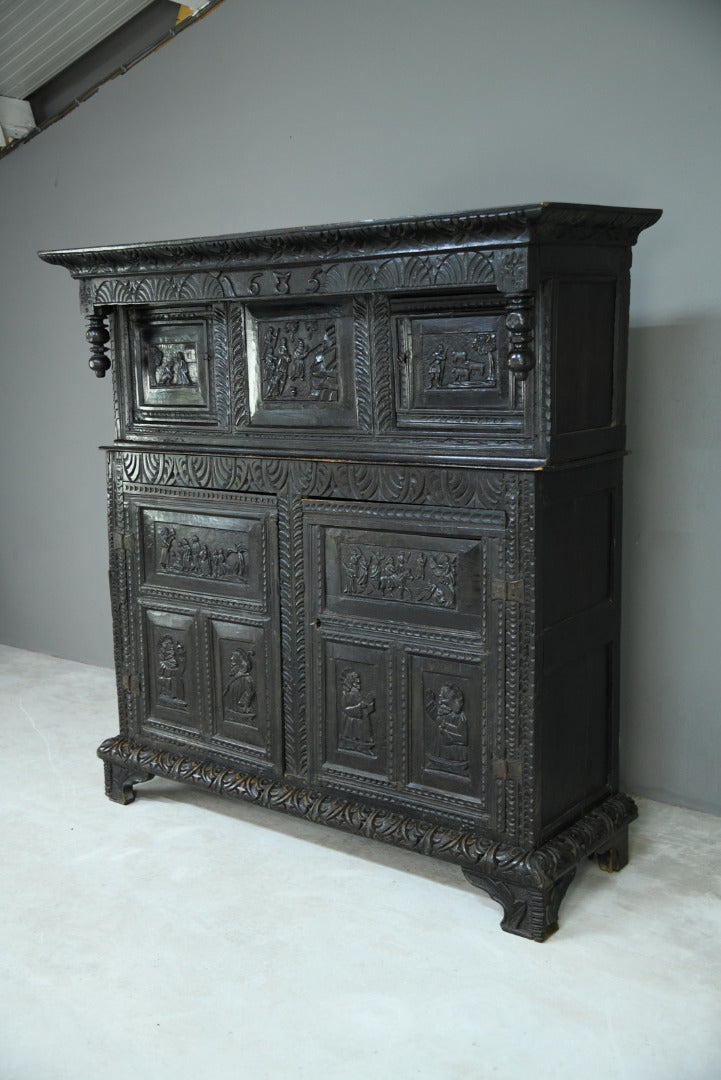 17th Century Oak Press Cupboard