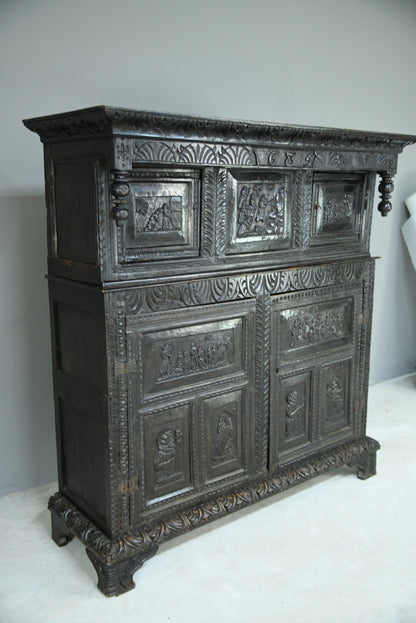 17th Century Oak Press Cupboard