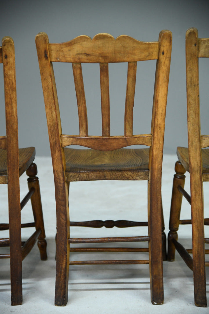 Set 4 Rustic Kitchen Chairs