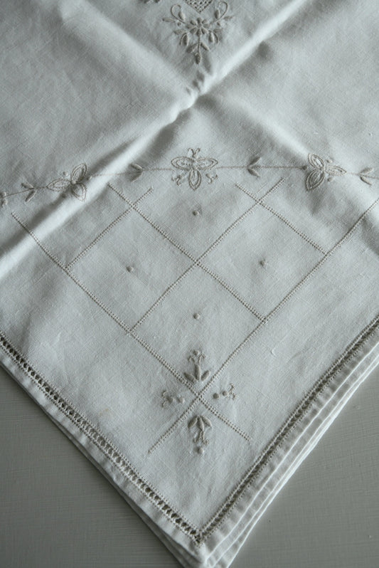 Vintage Embroidered Tablecloth