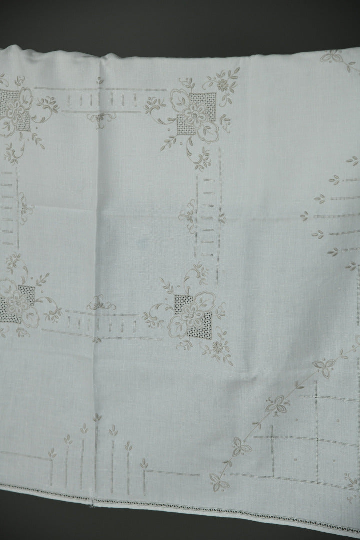 Vintage Embroidered Tablecloth