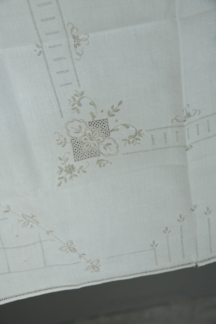 Vintage Embroidered Tablecloth