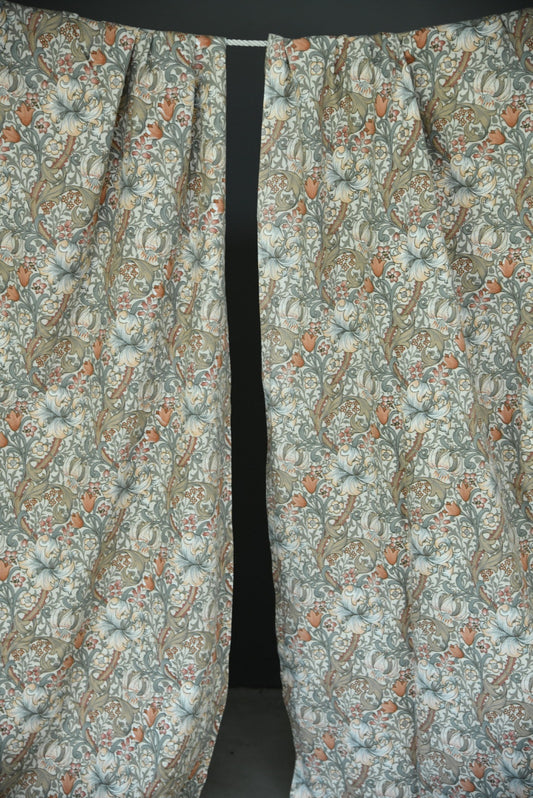 Pair William Morris Golden Lily Curtains