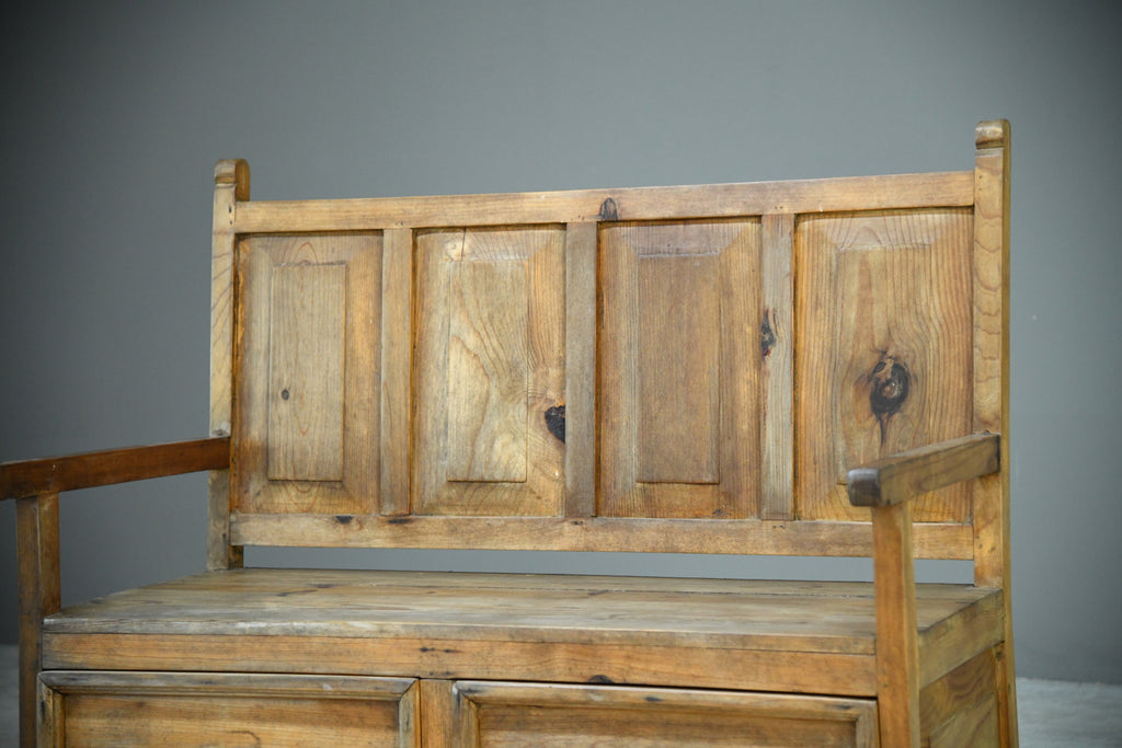 Rustic Pine Storage Bench