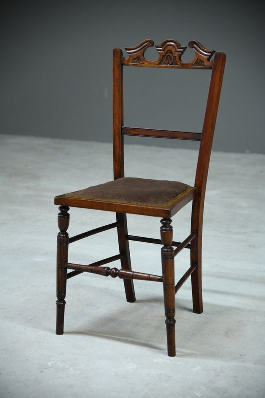 Single Victorian Walnut Occasional Chair