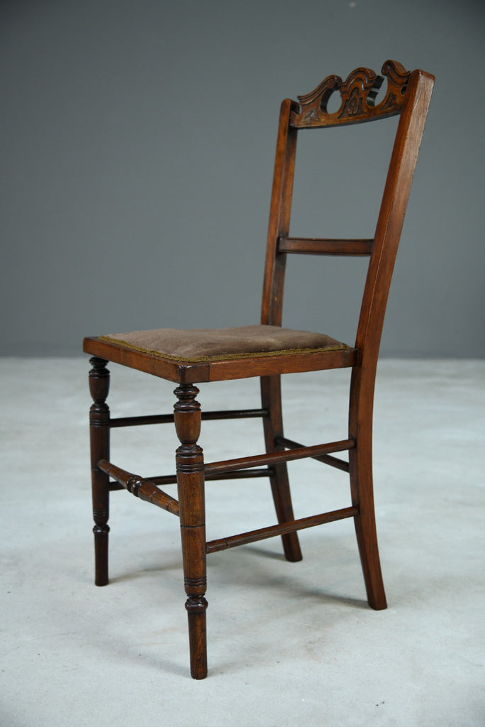 Single Victorian Walnut Occasional Chair