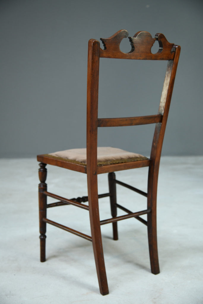 Single Victorian Walnut Occasional Chair
