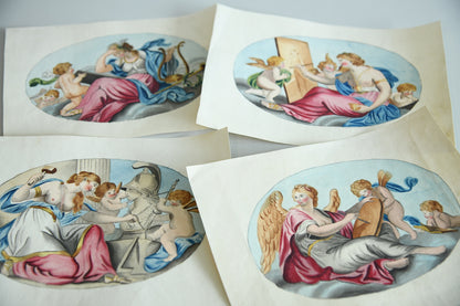 4 Unframed Classical Scenes