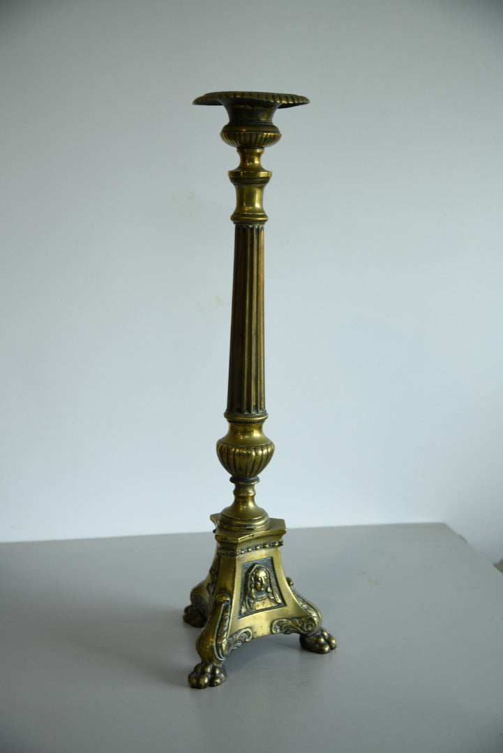 Large Continental Brass Pricket Candle Stick