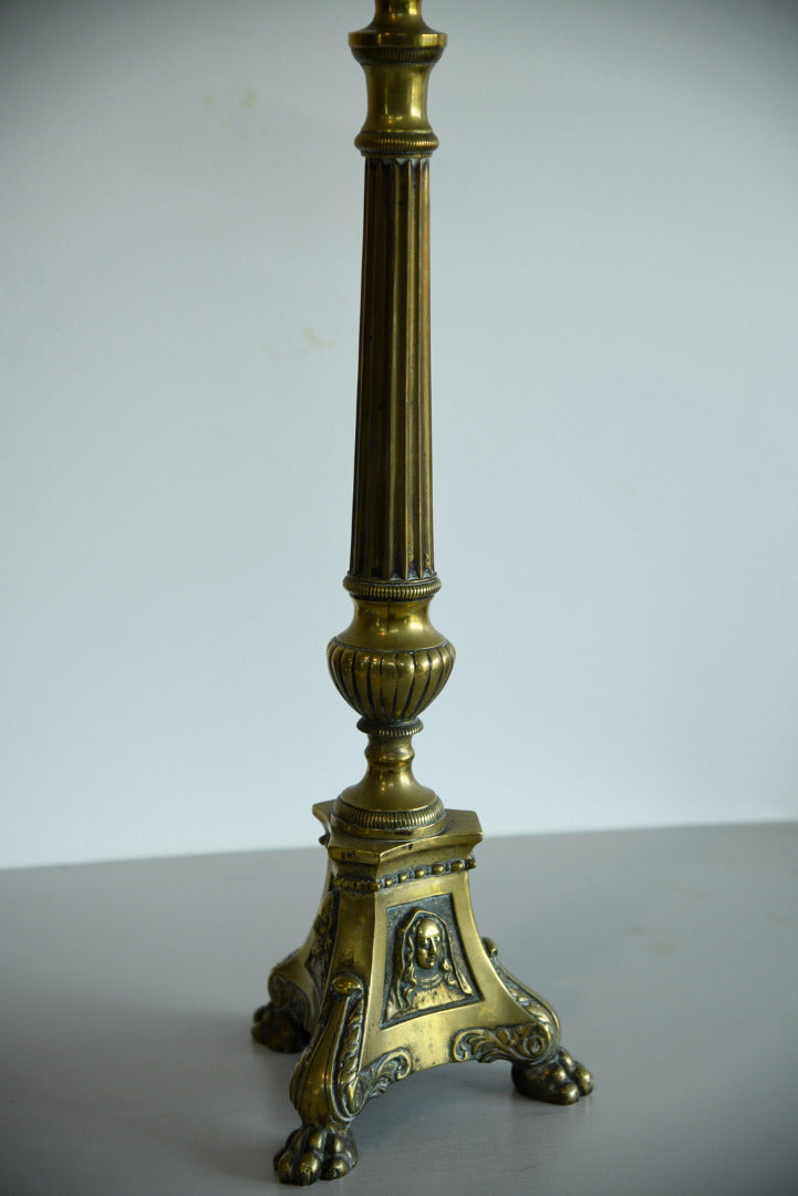 Large Continental Brass Pricket Candle Stick