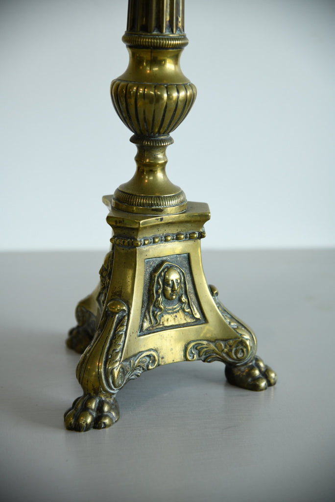 Large Continental Brass Pricket Candle Stick