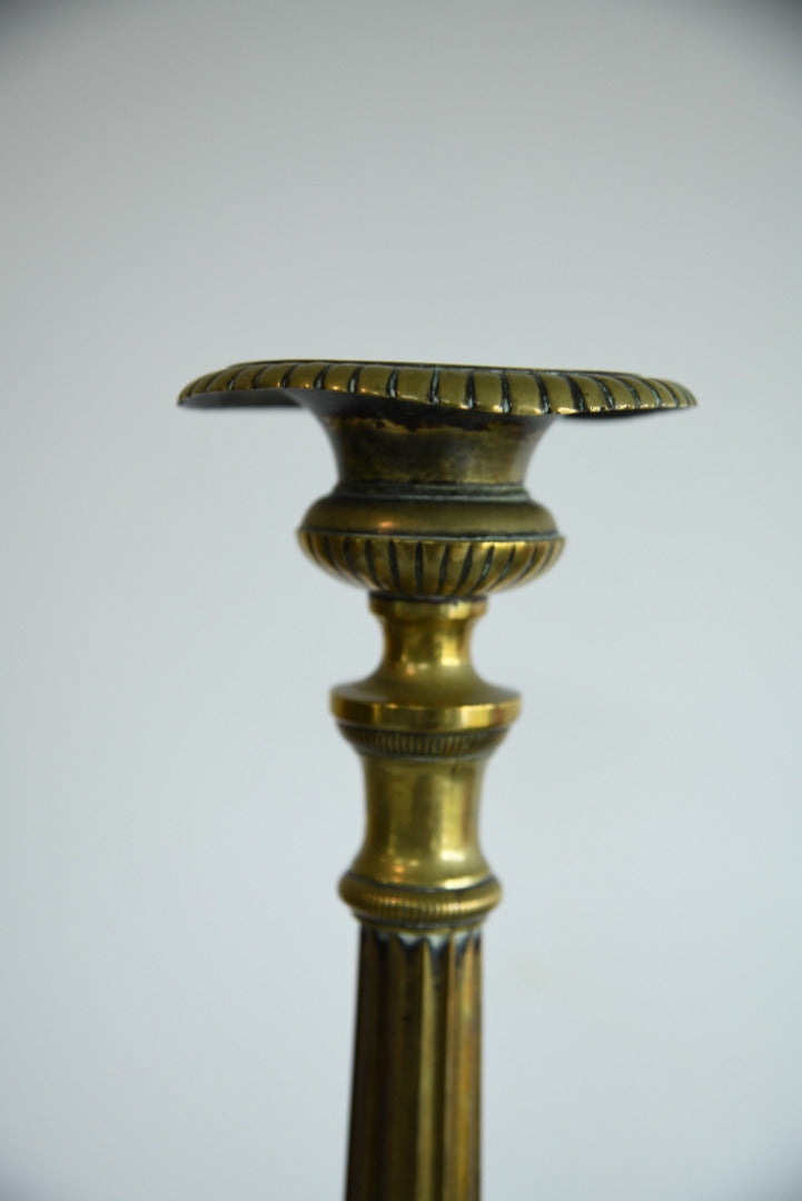 Large Continental Brass Pricket Candle Stick