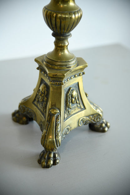 Large Continental Brass Pricket Candle Stick