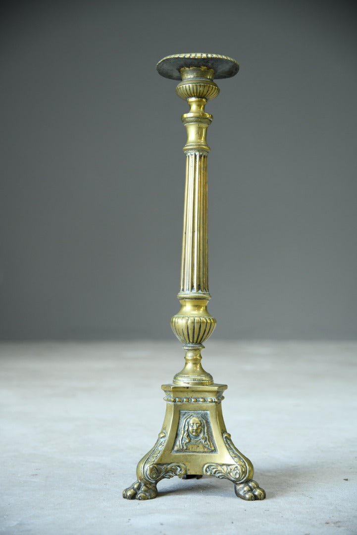 Large Continental Brass Pricket Candle Stick