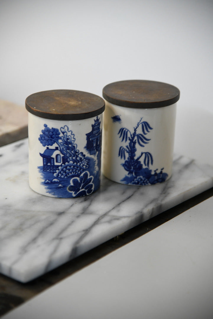 Pair Royal Cauldon Canisters