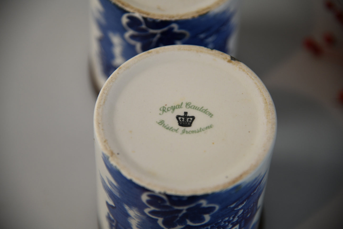 Pair Royal Cauldon Canisters