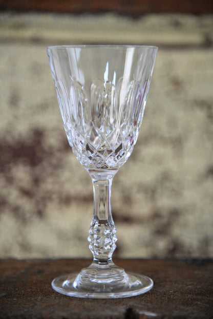 4 Cut Crystal Wine Glasses