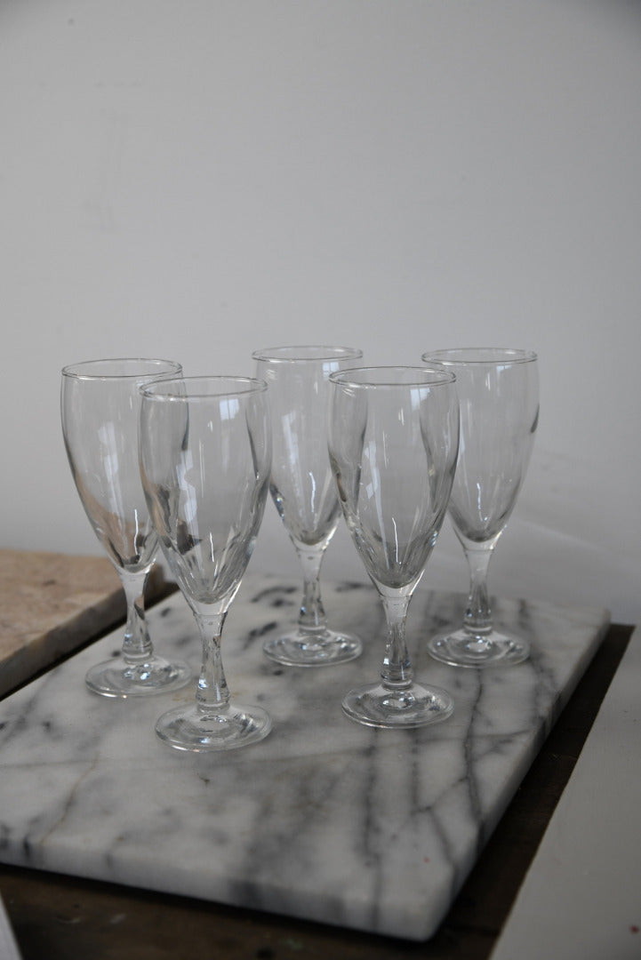 5 Champagne Glasses