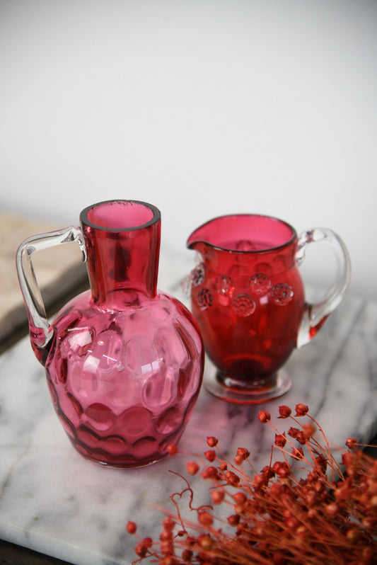 Cranberry Glass Jugs