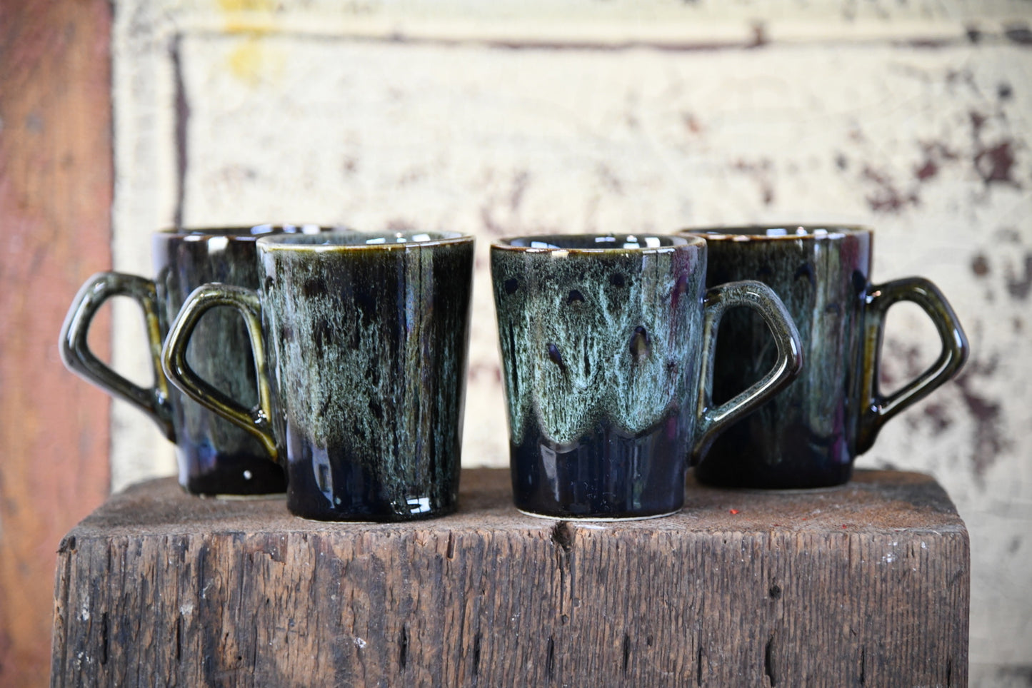 4 Fosters Cornish Pottery Mugs